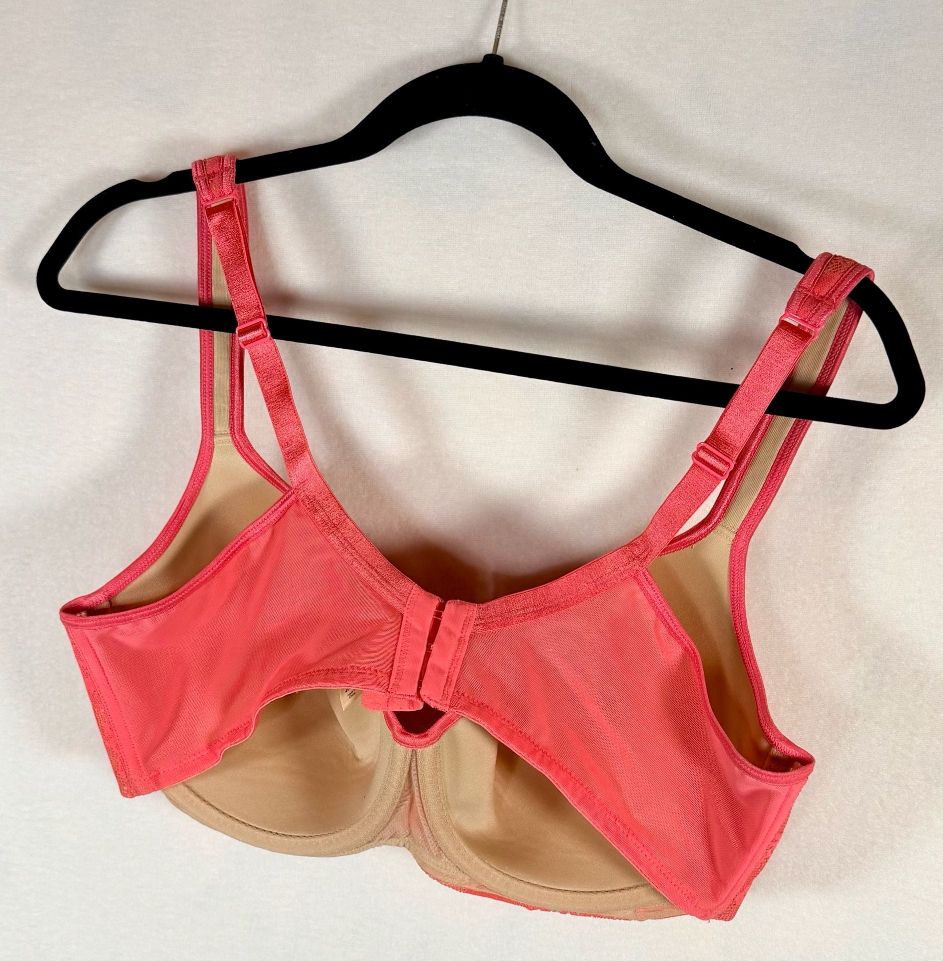 Cacique by Lane Bryant Women's Full Coverage Bra 40DD, Lightly Lined, Coral 4