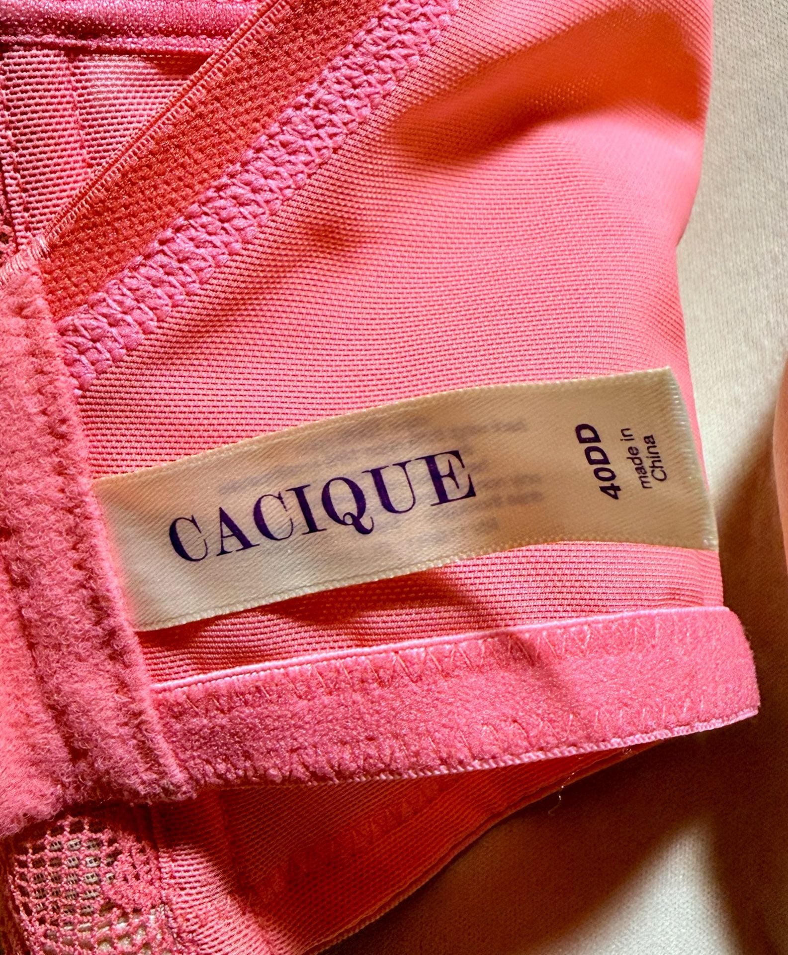 Cacique by Lane Bryant Women's Full Coverage Bra 40DD, Lightly Lined, Coral 7