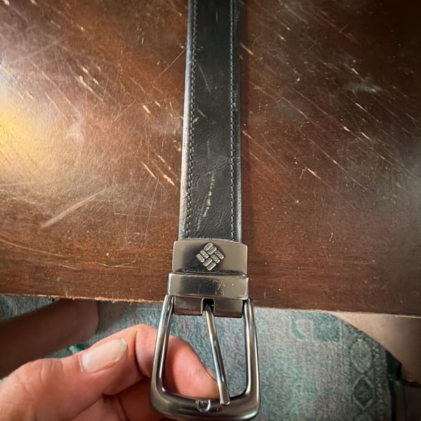 Columbia Reversible Belt Size 38/95 Black Brown Leather