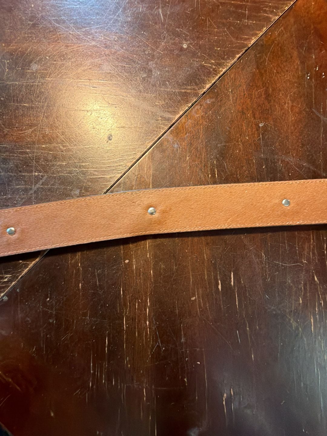 Sterling & Stitch Glitz Western Belt Tan Leather Rhinestone Size S 11