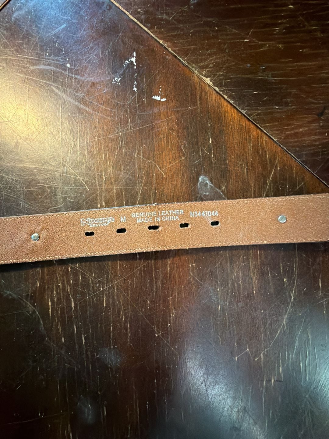 Sterling & Stitch Glitz Western Belt Tan Leather Rhinestone Size S 12
