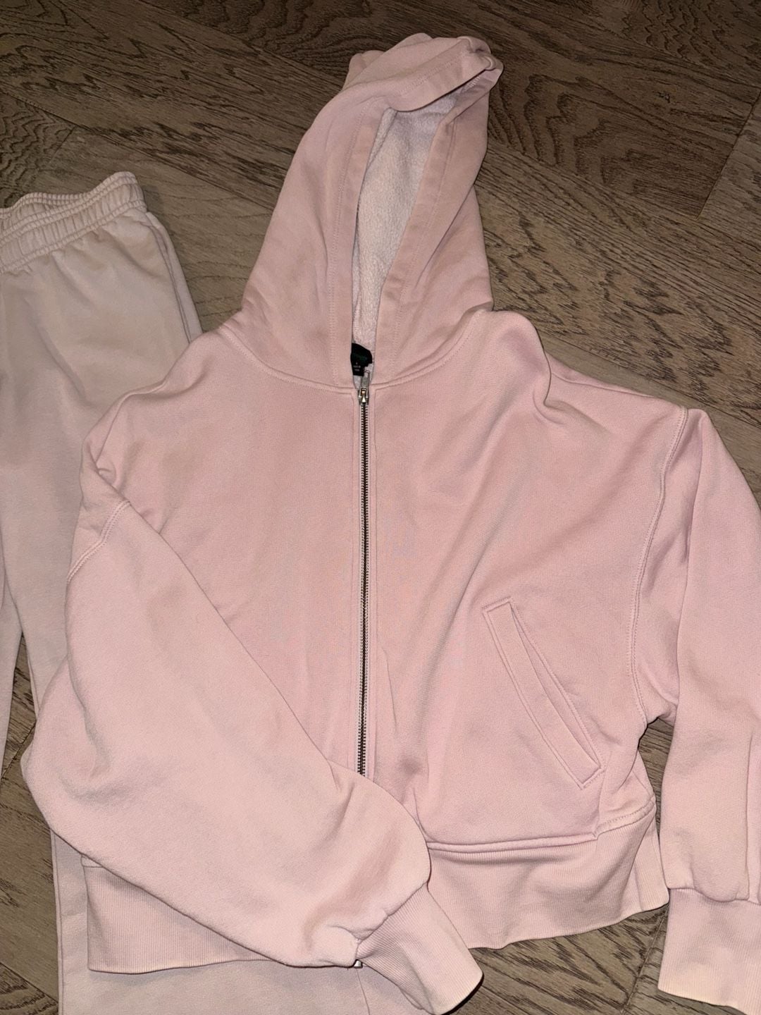 Wild Fable Zip Up Hoodie & Flare Sweatpants Set Size S Pink 2