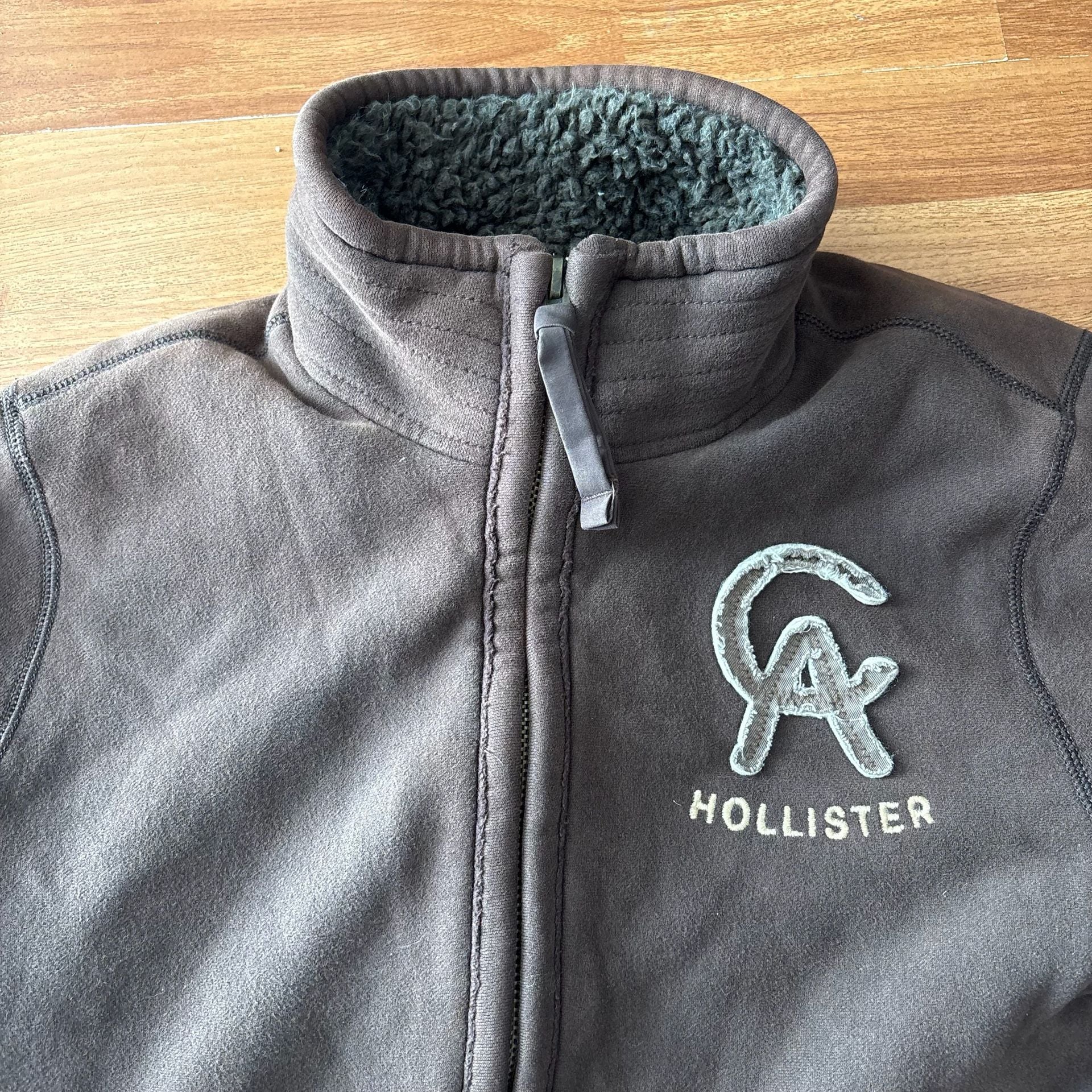 Y2K Hollister Cabrillo Beach Jacket Brown XL 3