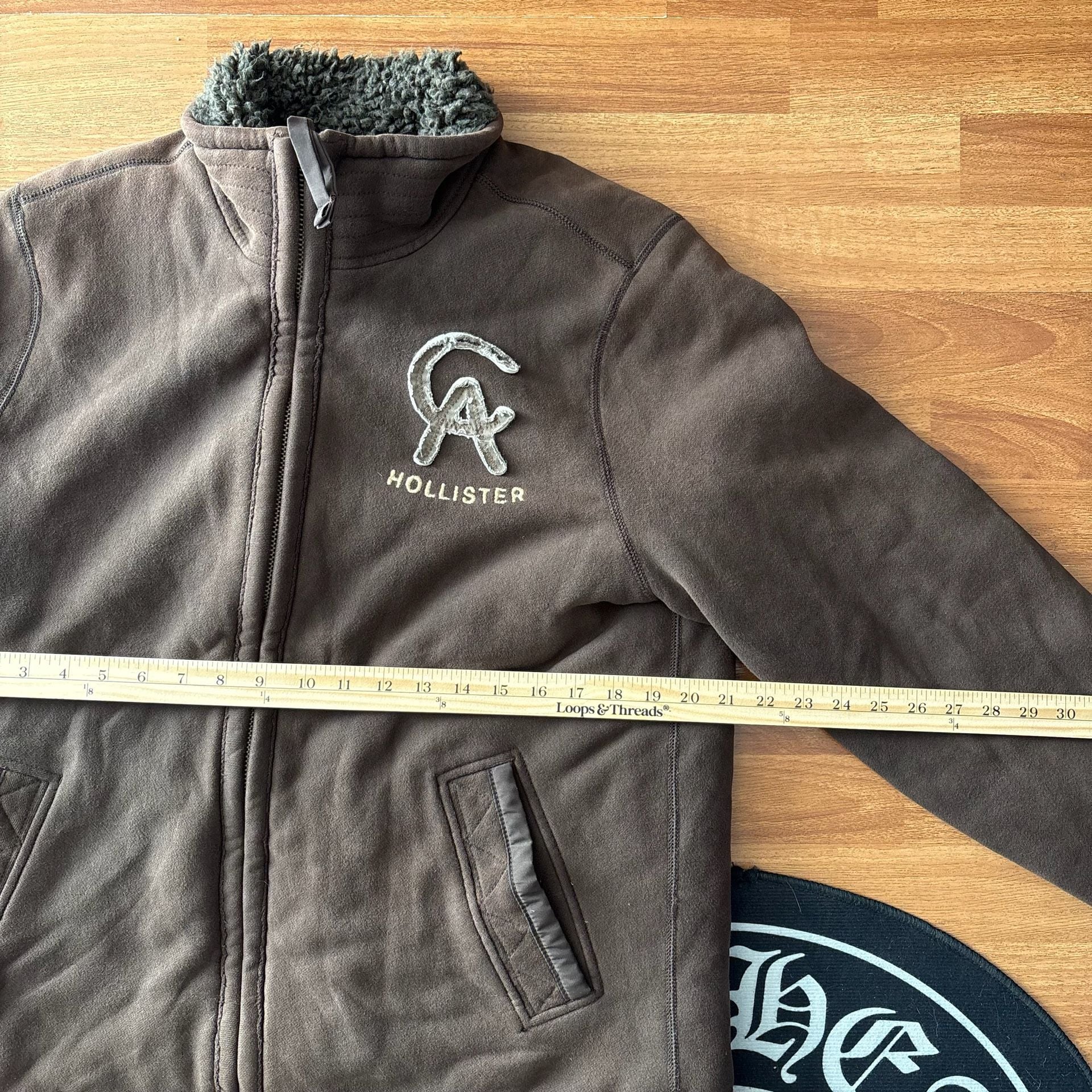 Y2K Hollister Cabrillo Beach Jacket Brown XL 6
