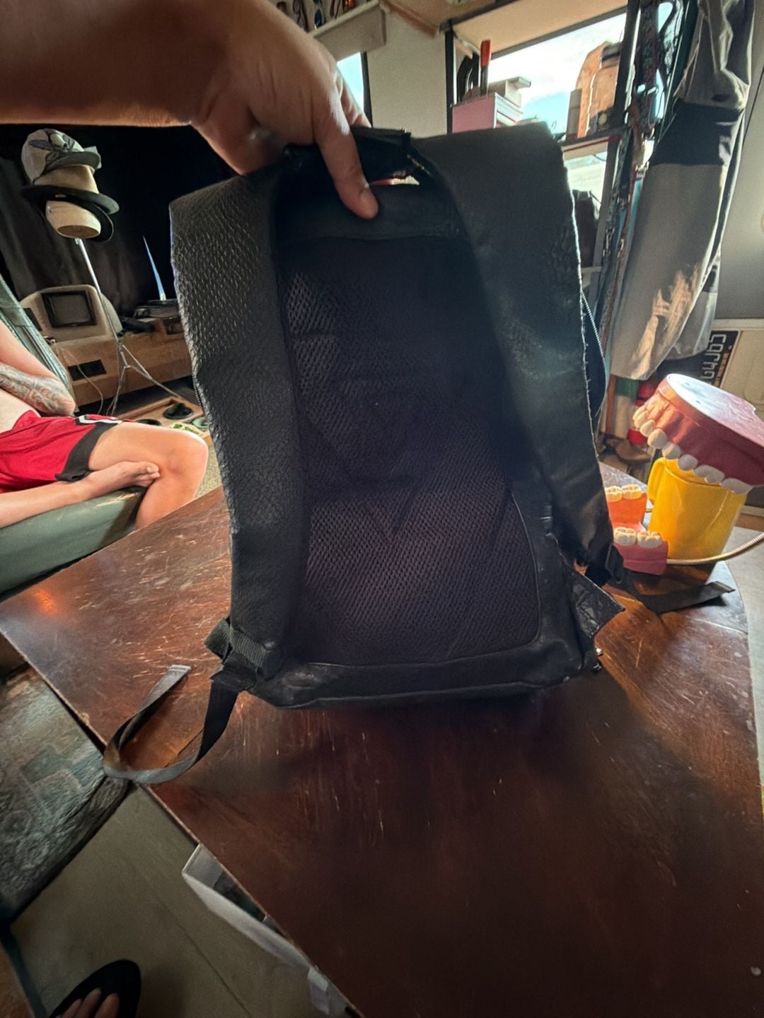 Guess Black Faux Snake Skin Leather Backpack 4
