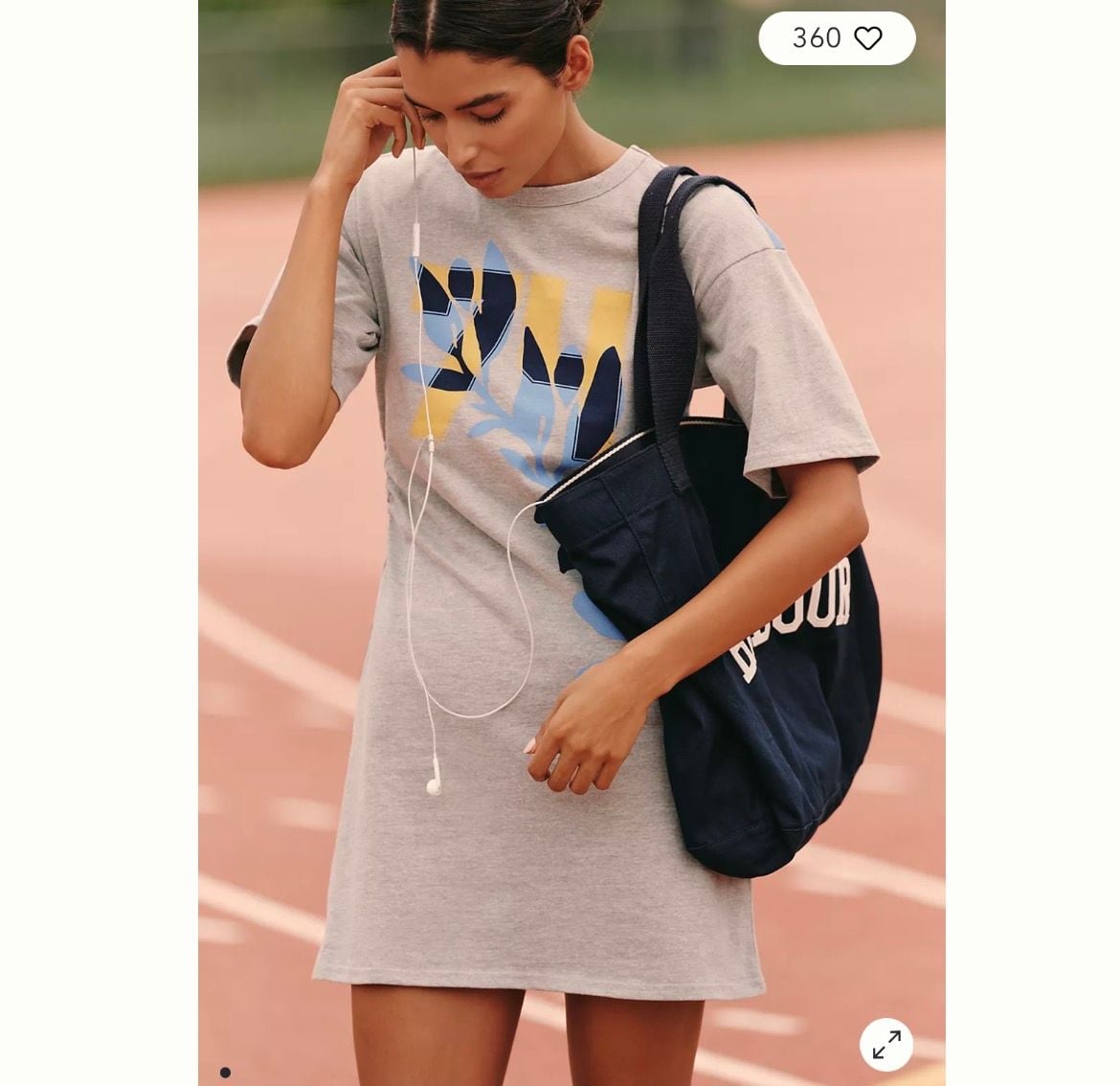 Anthropologie Daily Practice Short-Sleeve Mini T-Shirt Dress 8
