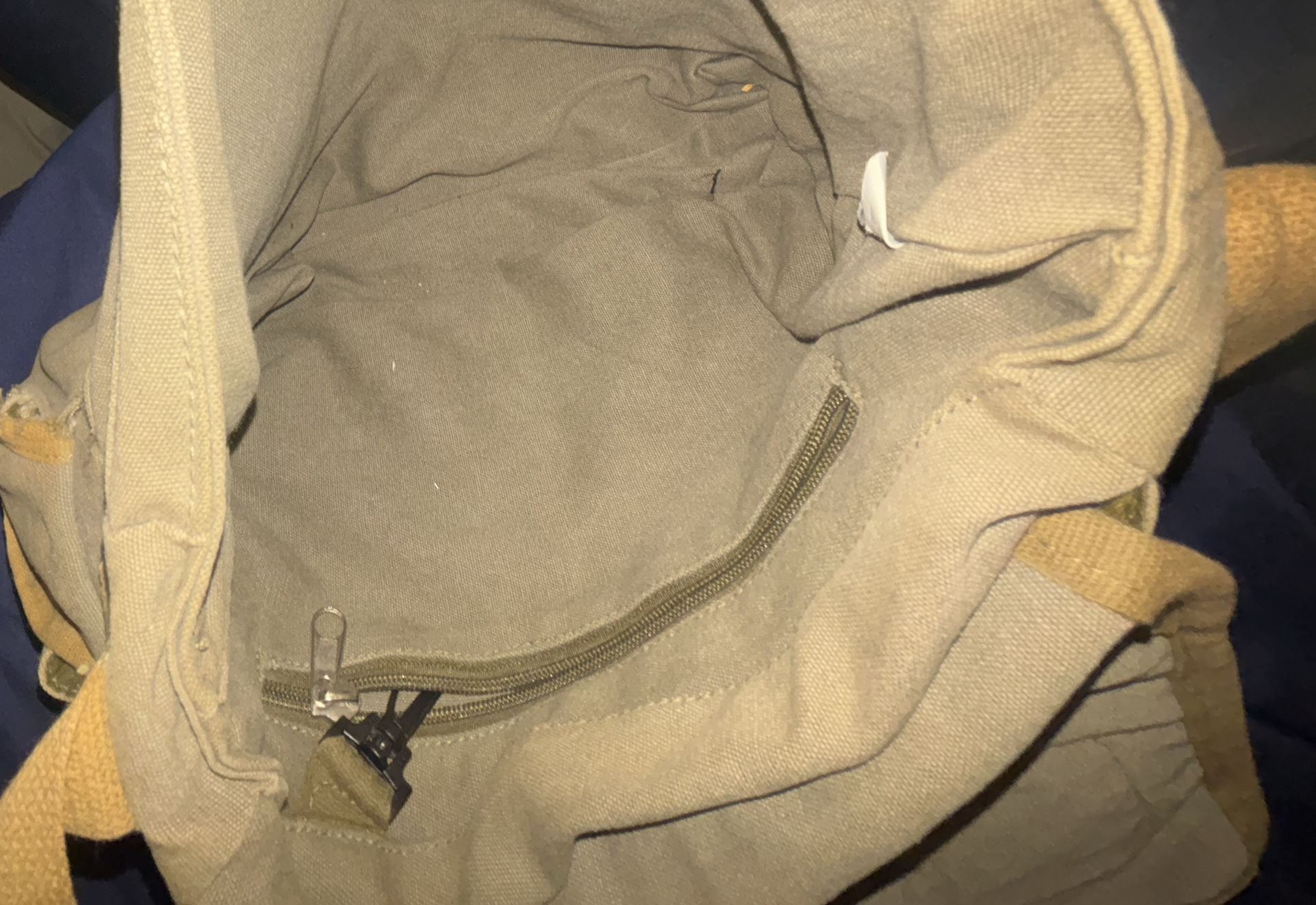 Military Style Canvas Messenger Bag Khaki With Patches 11