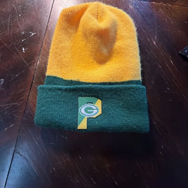 Green Bay Packers Cuffed Knit Beanie Hat Green Yellow