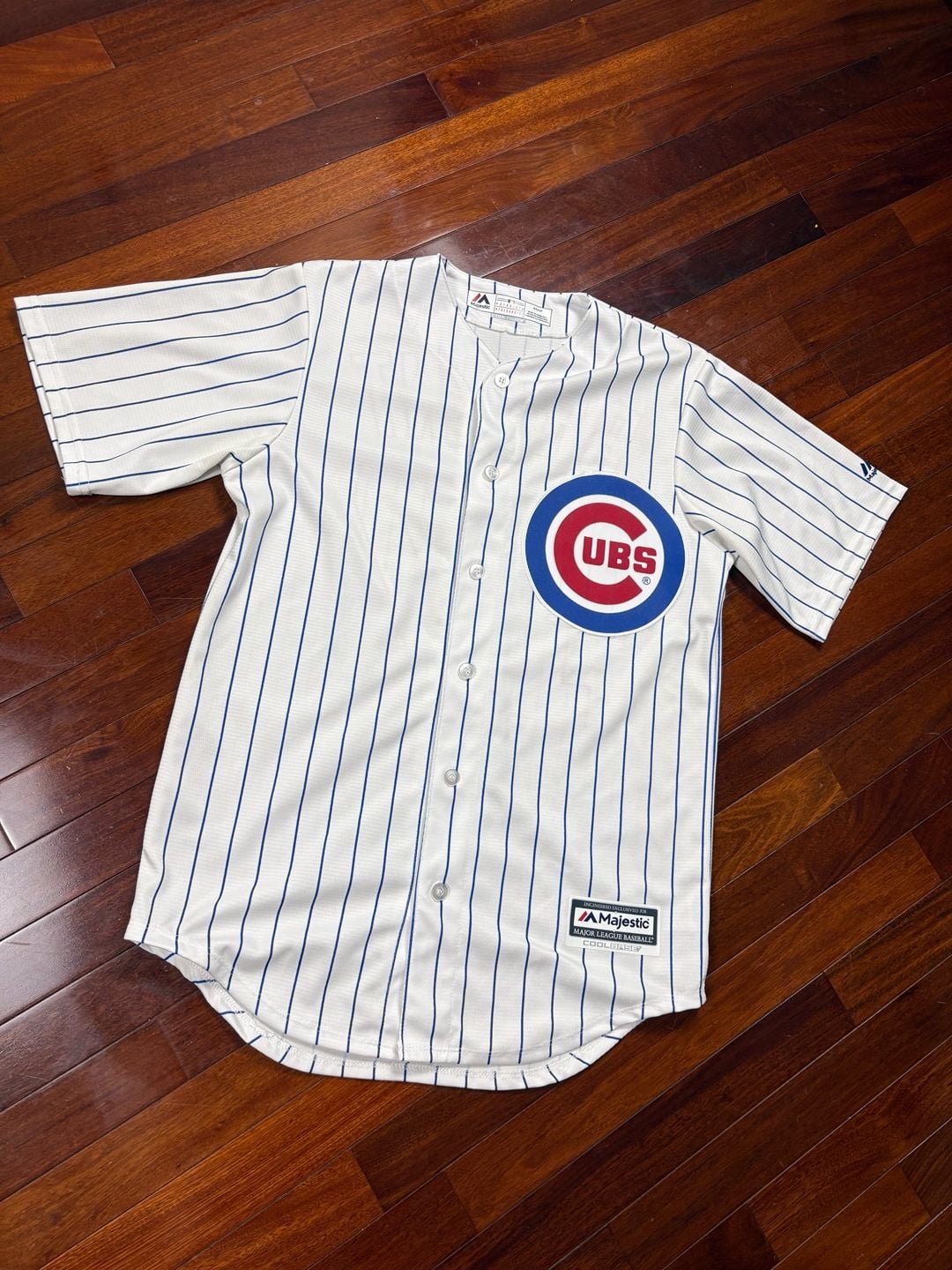Majestic Chicago Cubs Kris Bryant #17 Pinstripe Jersey Men’s Small 3