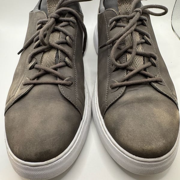 Samuel Hubbard Flight Sneakers Gray Leather 10.5
