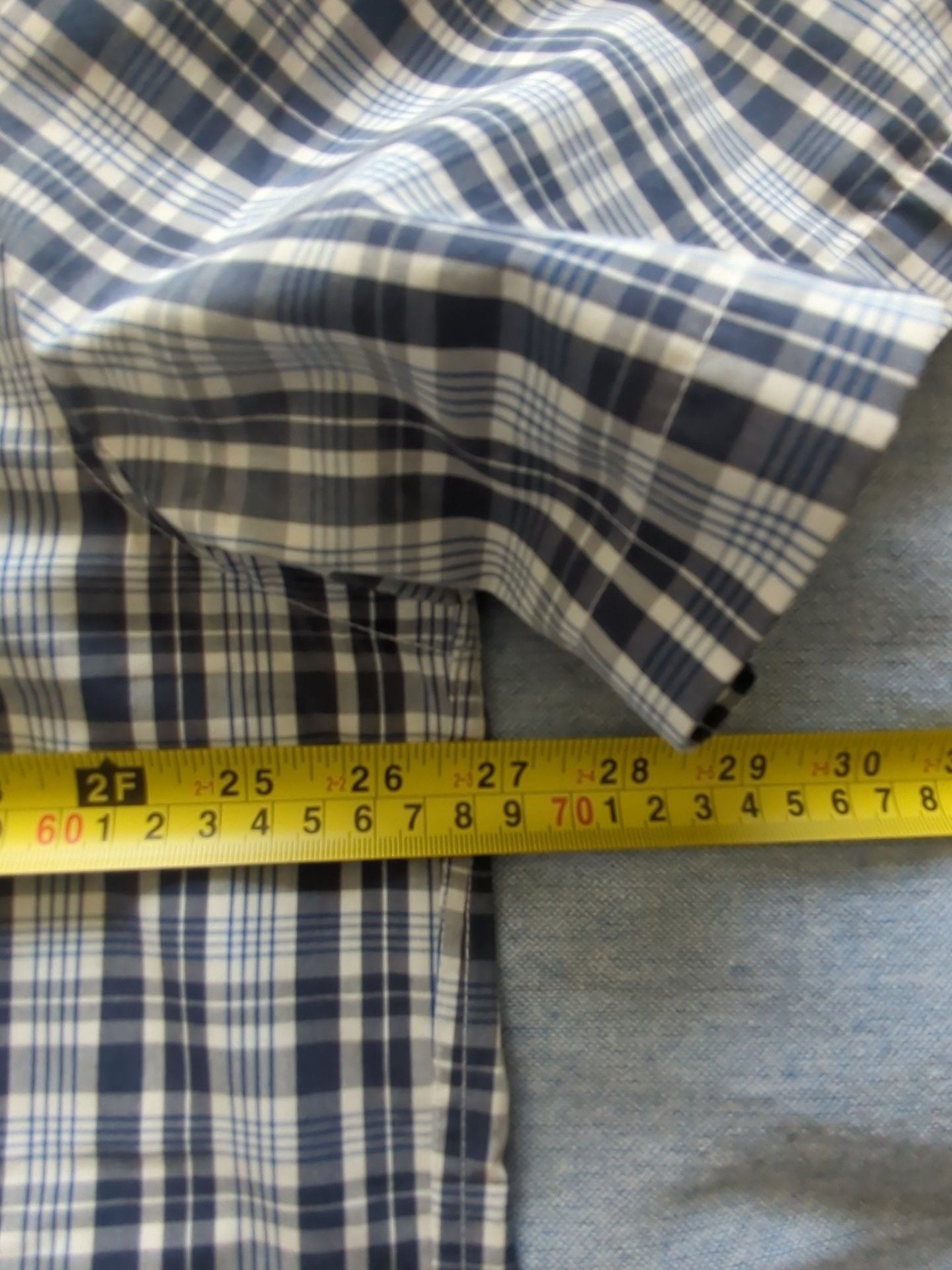 Dockers Short Sleeve Plaid Button Up Shirt Size XXL Blue White 7