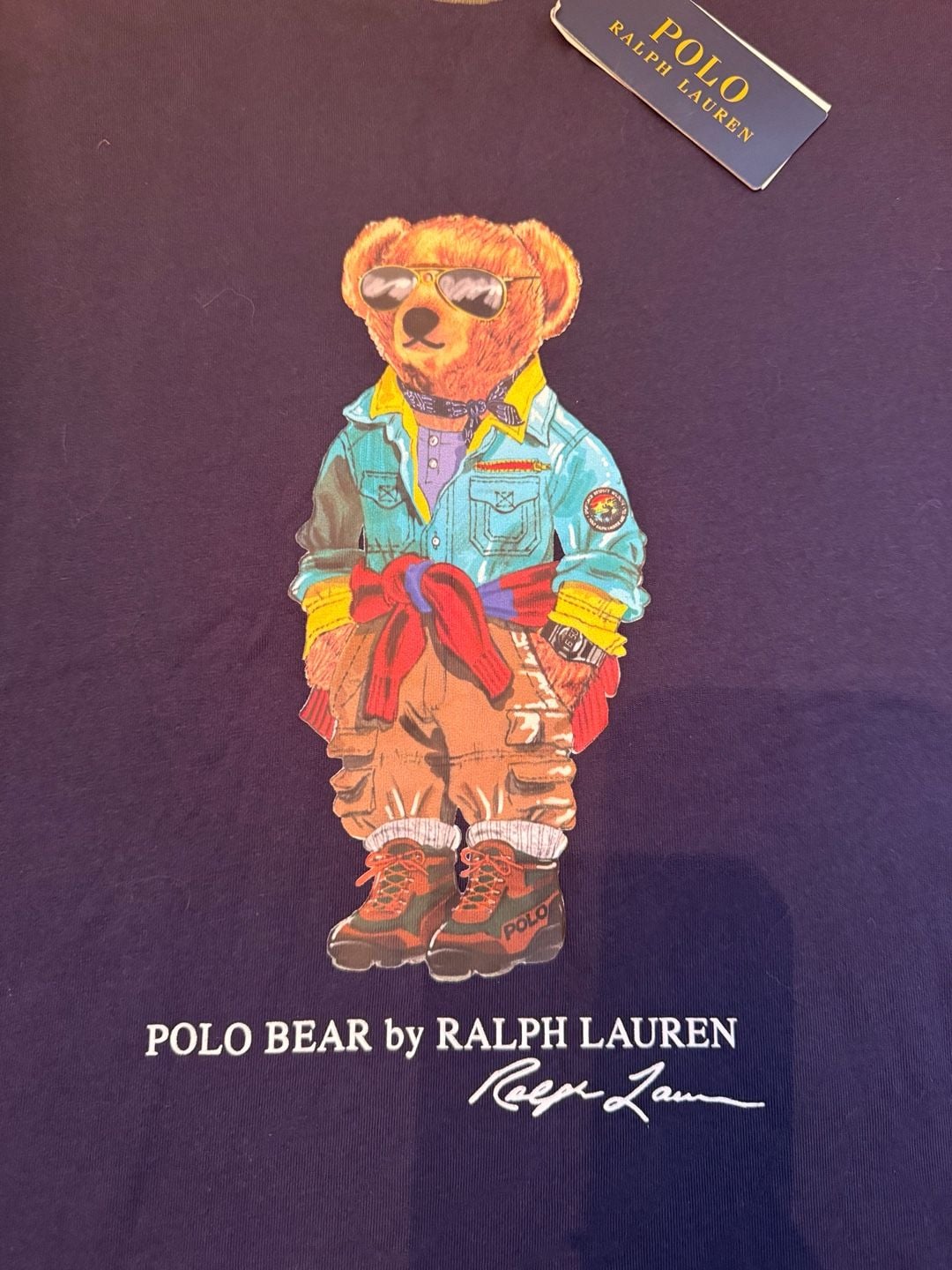 Polo Ralph Lauren Bear Colorblock T Shirt Size L 4