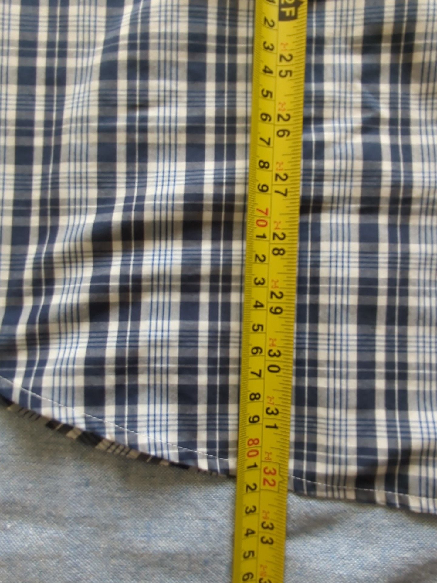 Dockers Short Sleeve Plaid Button Up Shirt Size XXL Blue White 8