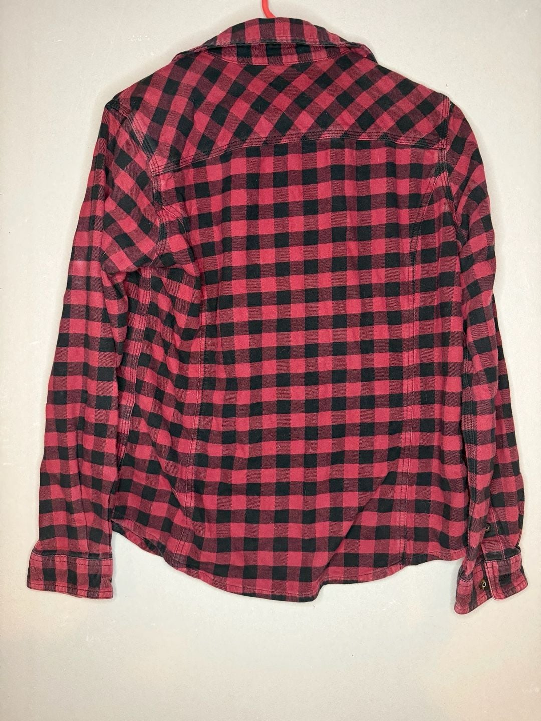 Carhartt Flannel Shirt Size M (8/10) Red Black Plaid Buffalo 5