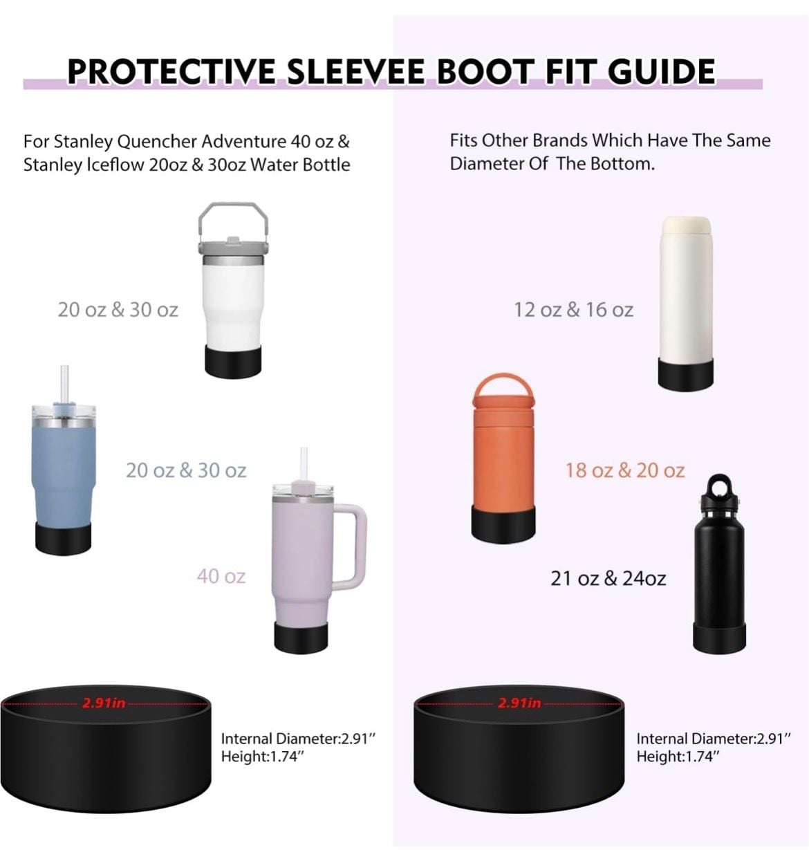 Silicone Spill Proof Cup Accessories Black Boot Set 4