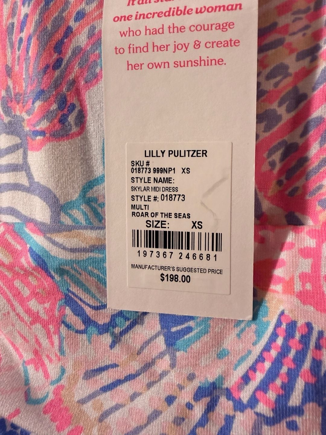 Lilly Pulitzer Skylar Midi Dress Size XS Roar of the Seas NWT 2