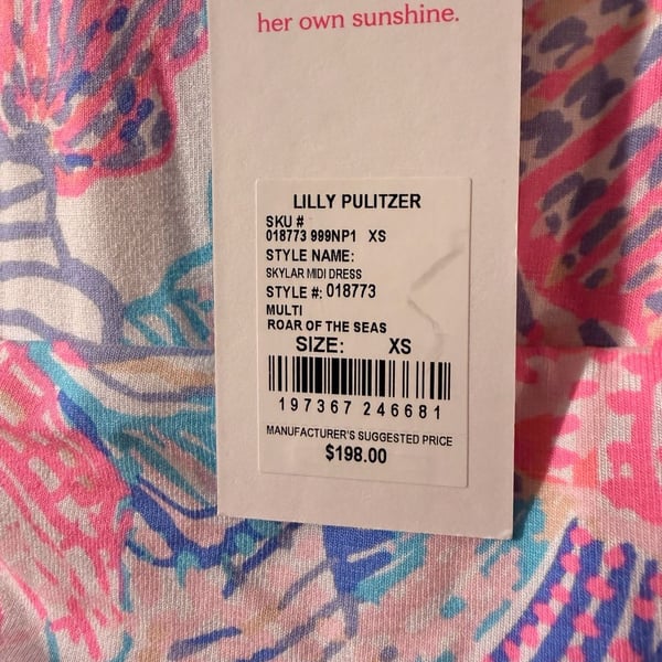 Lilly Pulitzer Skylar Midi Dress Size XS Roar of the Seas NWT
