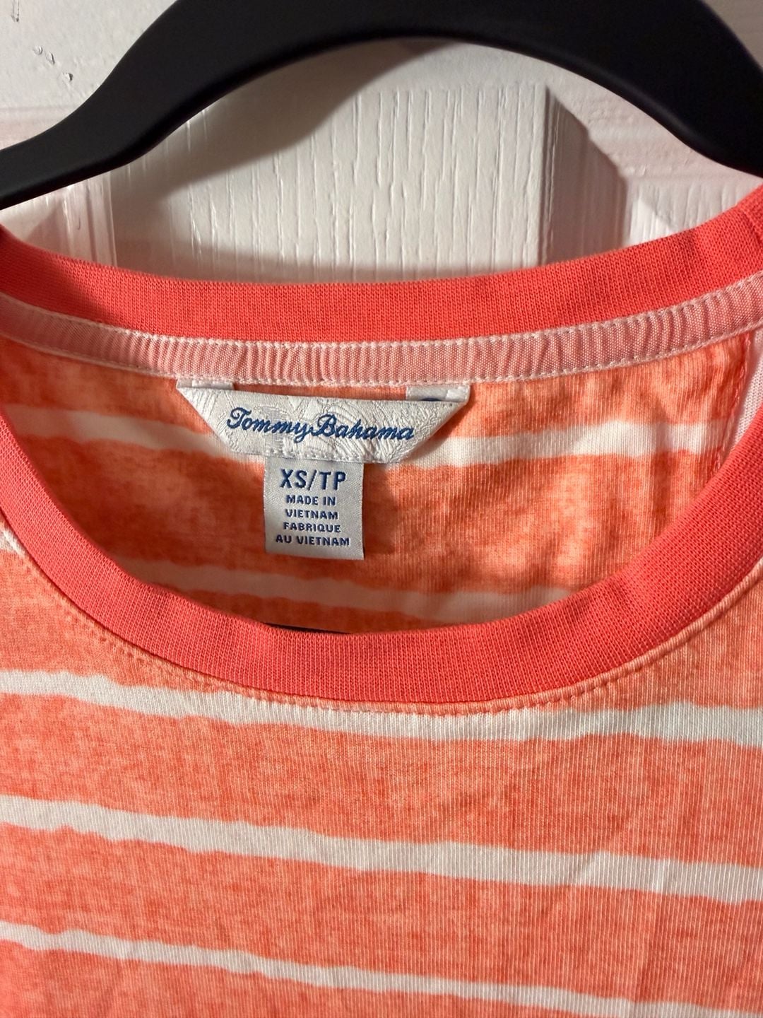 Tommy Bahama Striped Dress Size XS/TP Orange White Cotton Belted 2