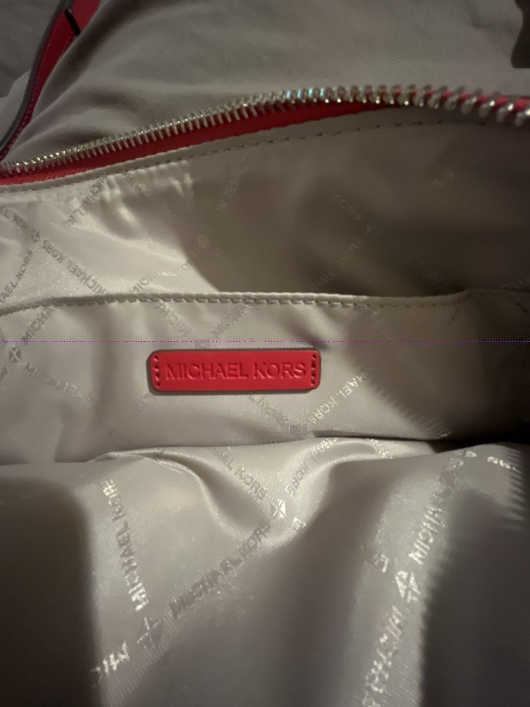 Michael Kors Jet Set Medium Dome Crossbody Bag Pink Logo 5