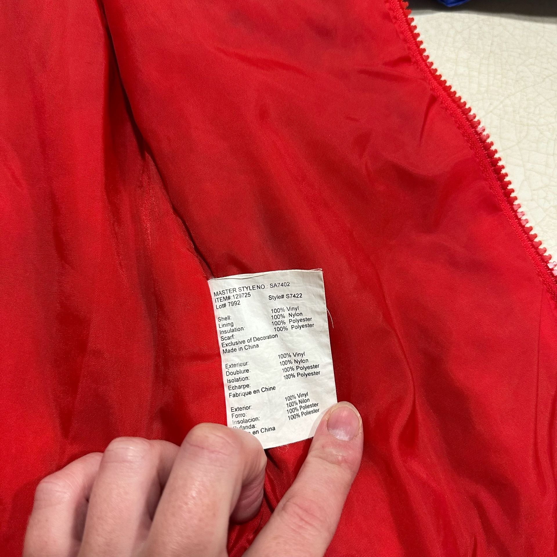 Wippette Kids Sports Print Hooded Rain Jacket Size 3T Blue Red 7