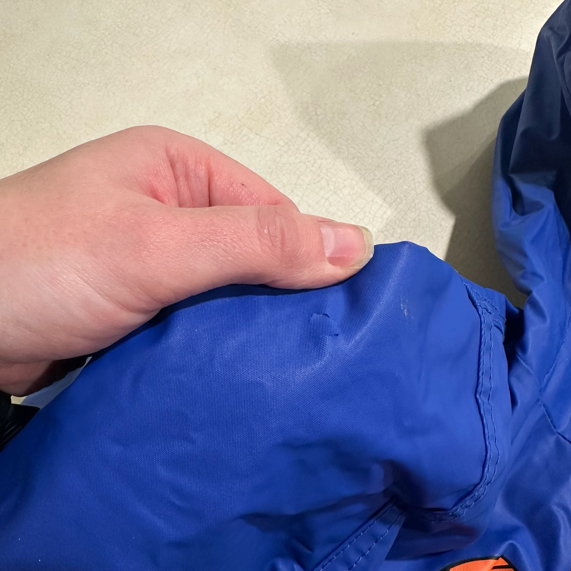 Wippette Kids Sports Print Hooded Rain Jacket Size 3T Blue Red 14