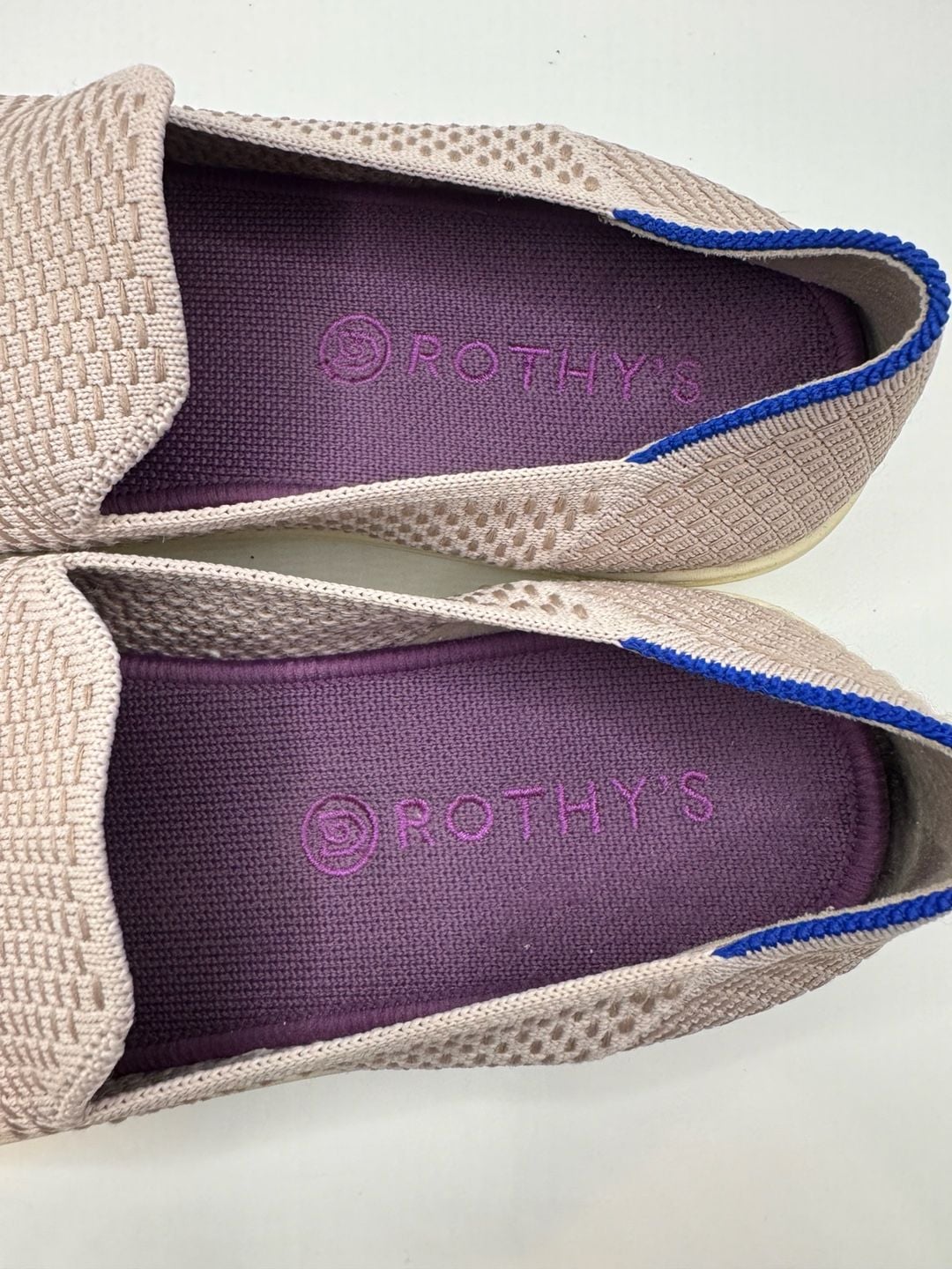 Rothy's Honeycomb Slip On Sneaker Lavender Textile Comfort Shoes 9.5 10