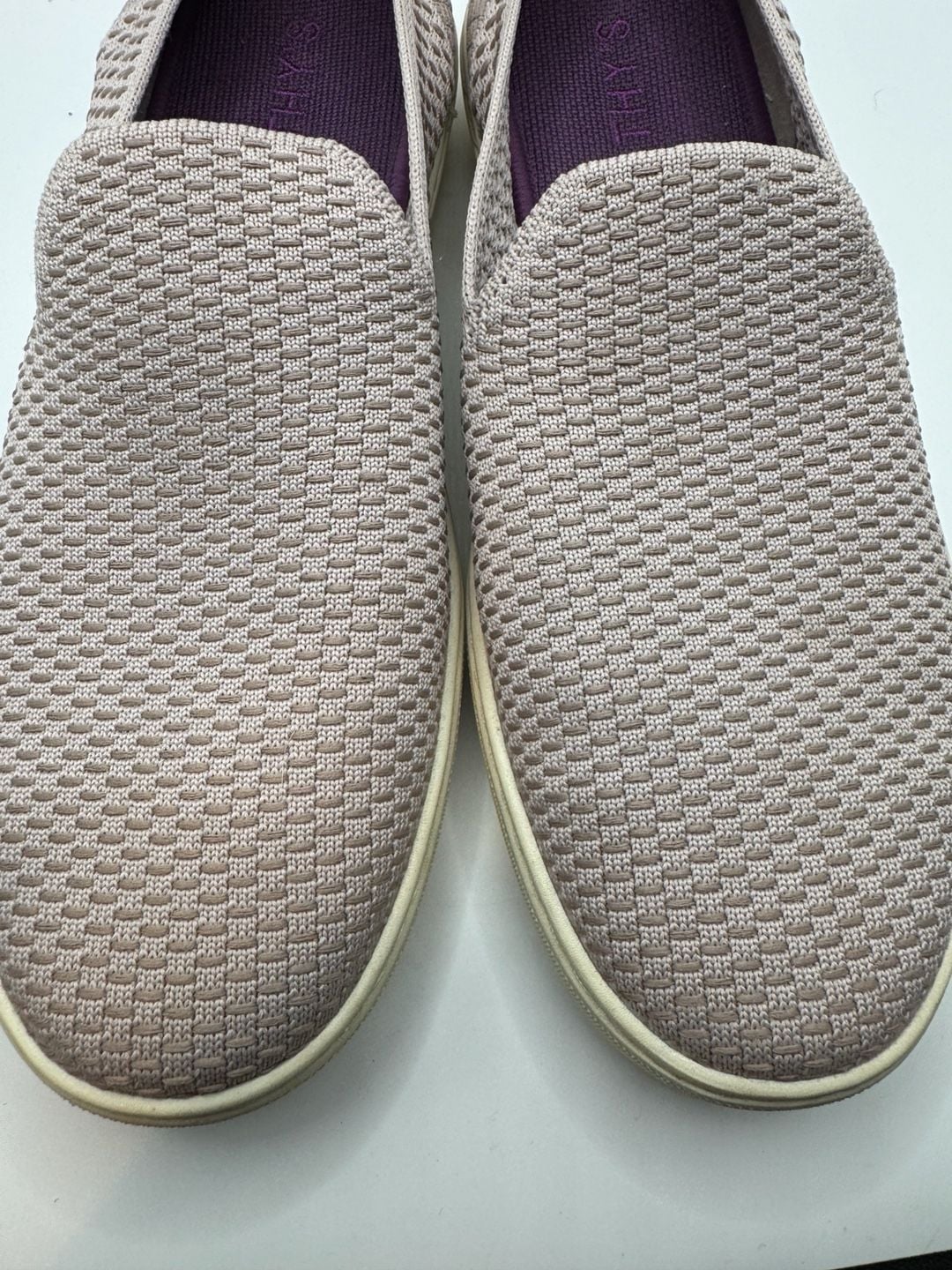 Rothy's Honeycomb Slip On Sneaker Lavender Textile Comfort Shoes 9.5 11