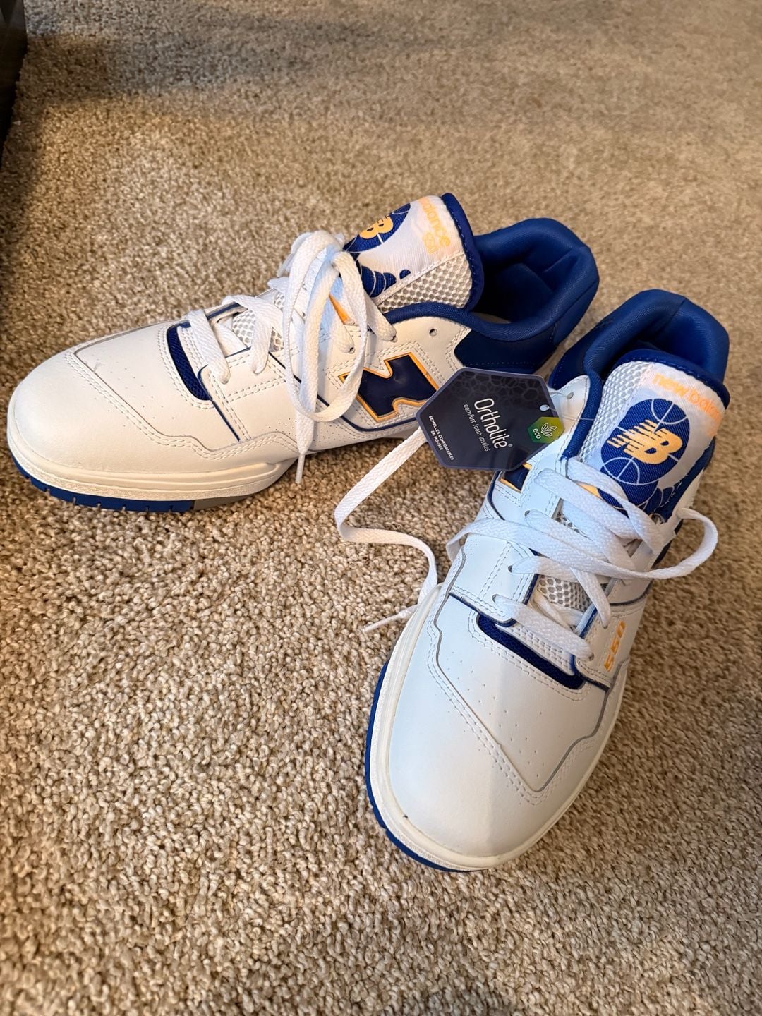 New Balance 550 Size 9.5 White Blue Lakers Sneakers BB550WTN 2