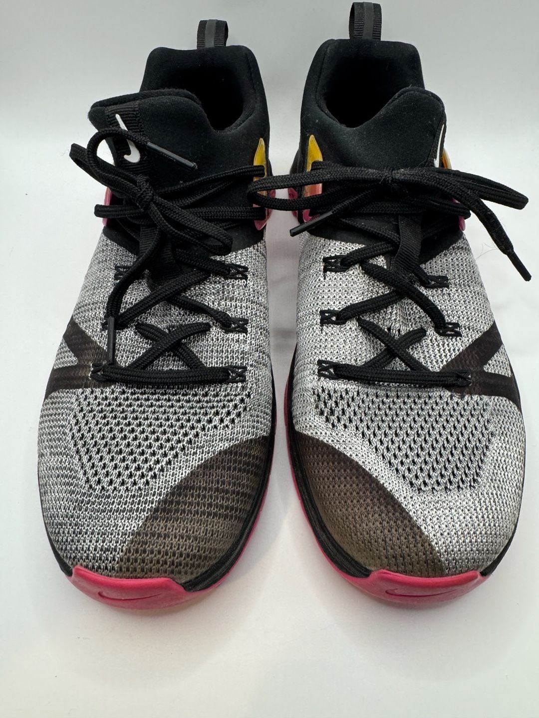 Nike Metcon Flyknit 3 Cross Training Shoes Black Gray Fuchsia Size 10 2