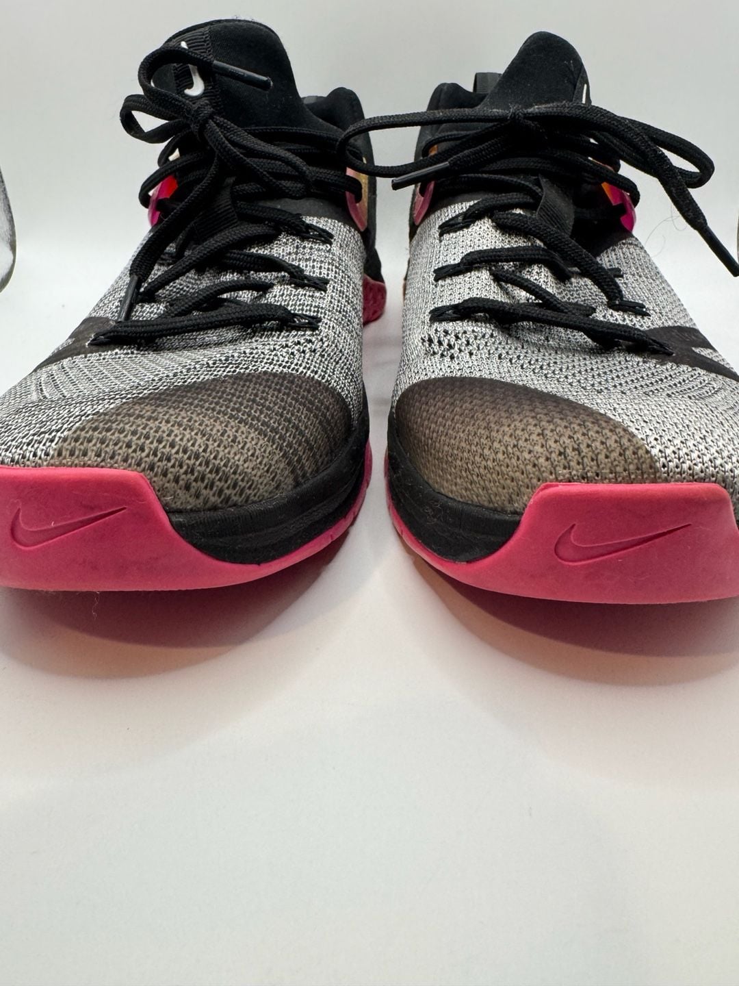 Nike Metcon Flyknit 3 Cross Training Shoes Black Gray Fuchsia Size 10 3