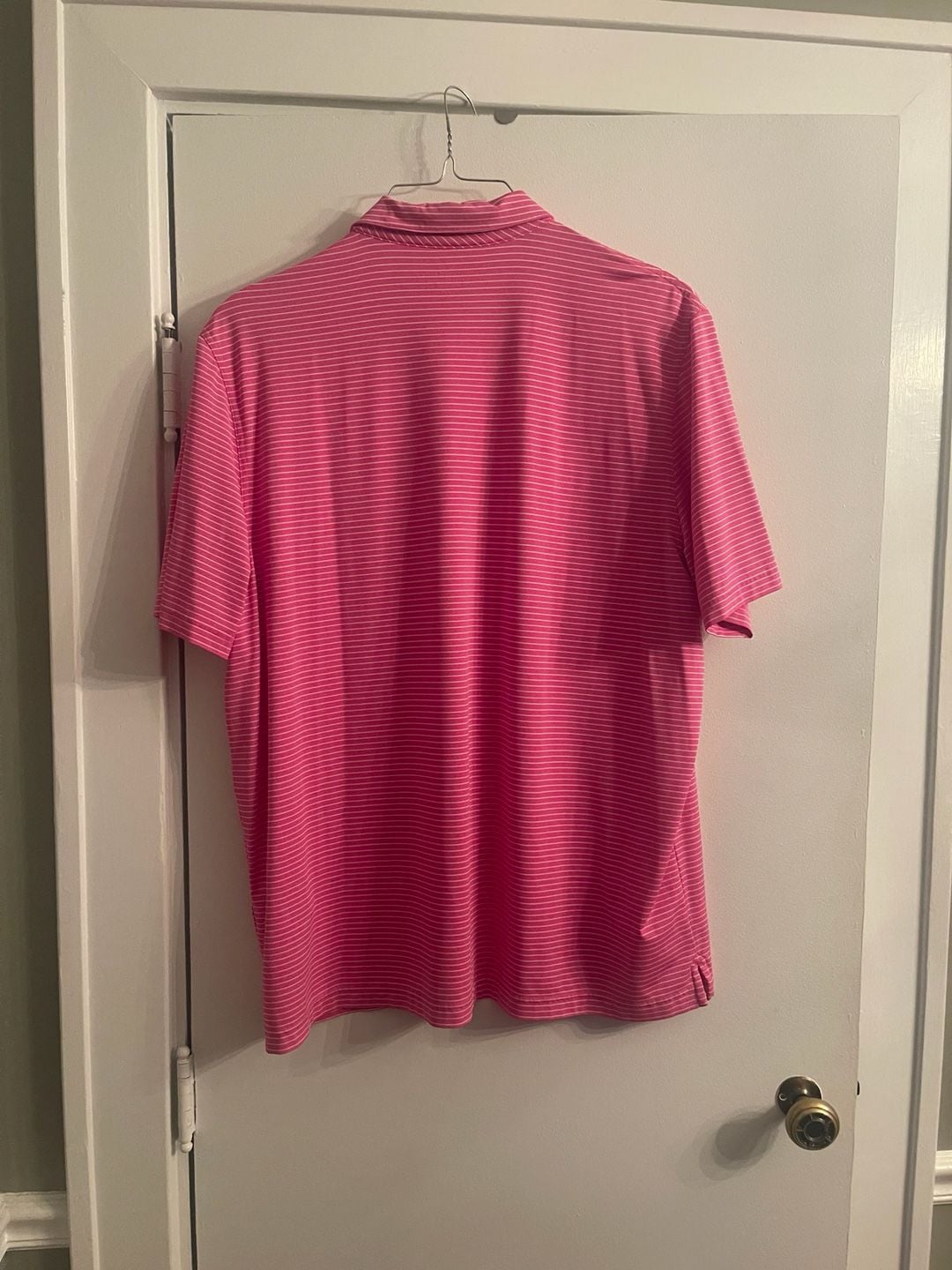 Vineyard Vines Performance Polo Size XXL Pink White Striped Golf Shirt 5