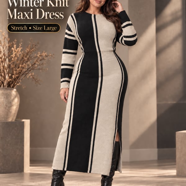 Winter Knit Maxi Dress Size Large