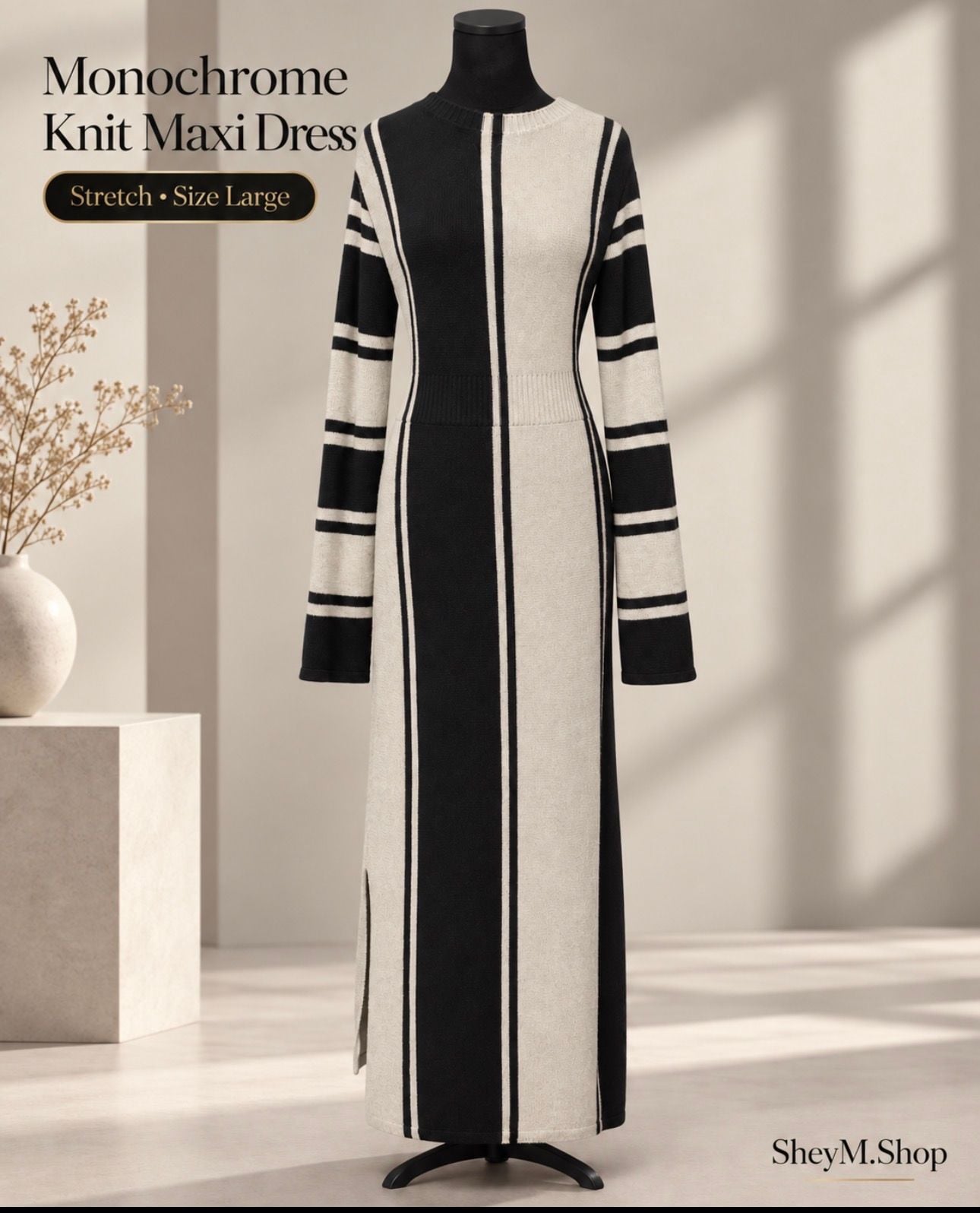 Winter Knit Maxi Dress Size Large 5