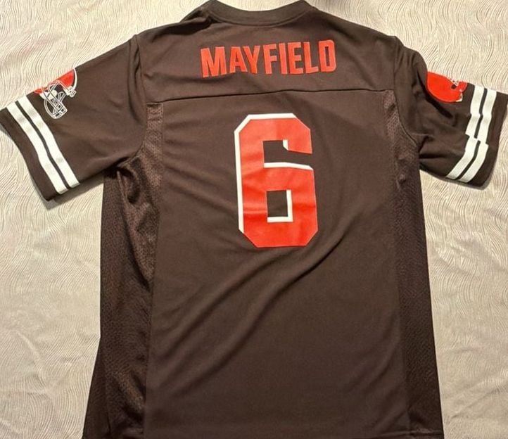 NFL Team Apparel Cleveland Browns Baker Mayfield #6 Jersey Size L Brown 2