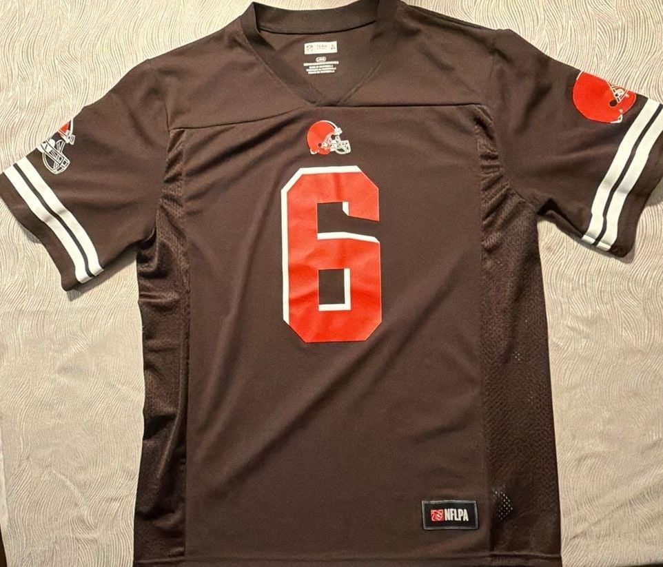 NFL Team Apparel Cleveland Browns Baker Mayfield #6 Jersey Size L Brown 3