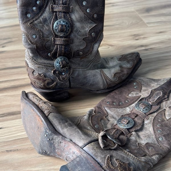 Corral Western Boots Size 8 W Brown Concho