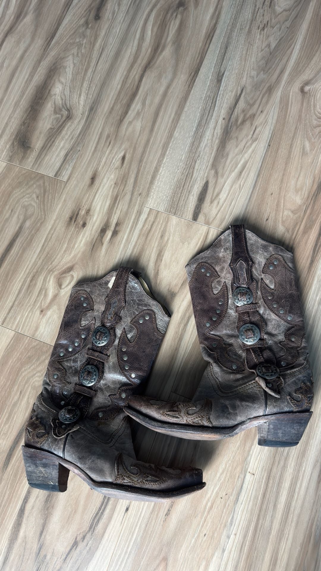 Corral Western Boots Size 8 W Brown Concho 4