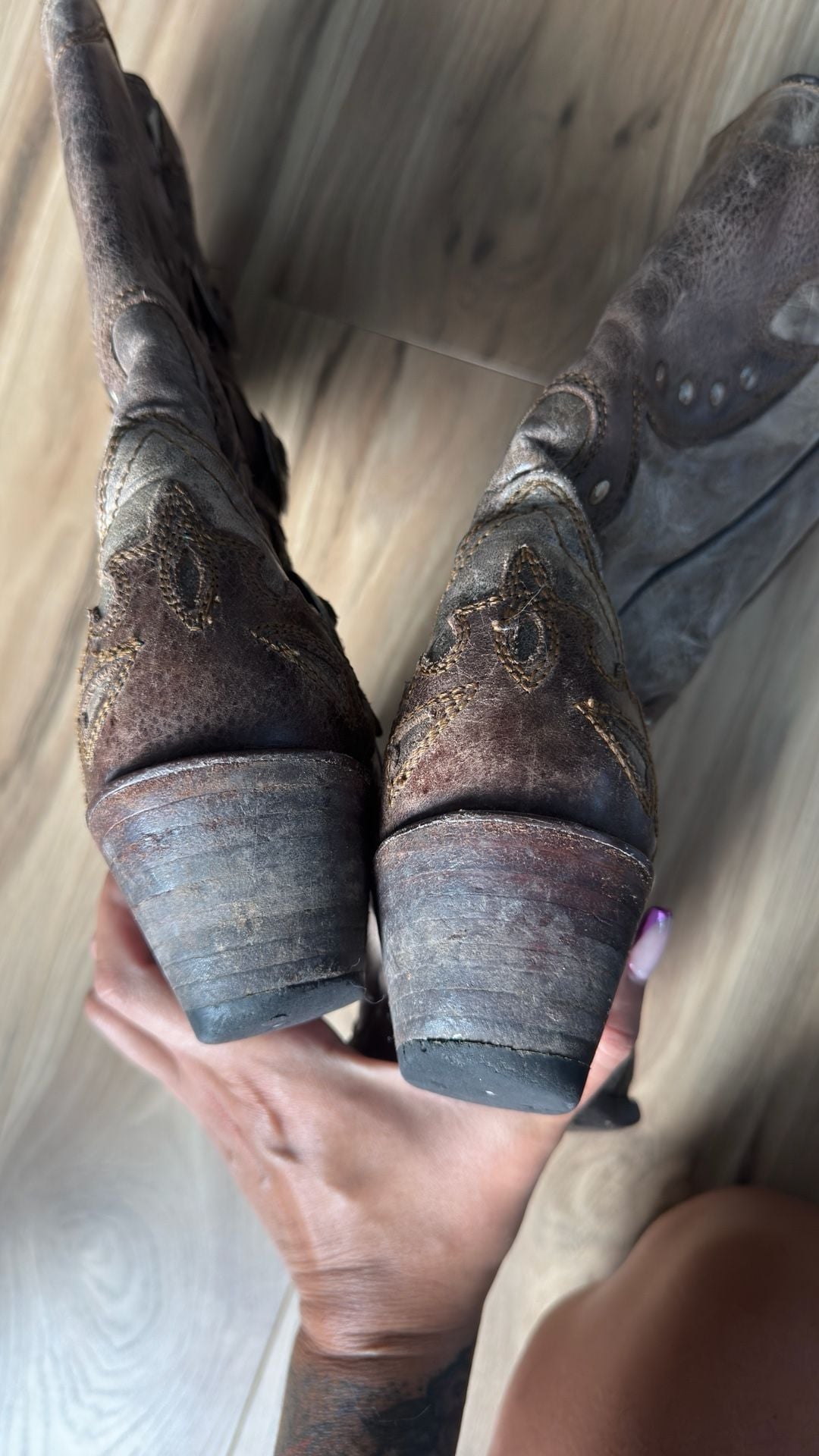 Corral Western Boots Size 8 W Brown Concho 8