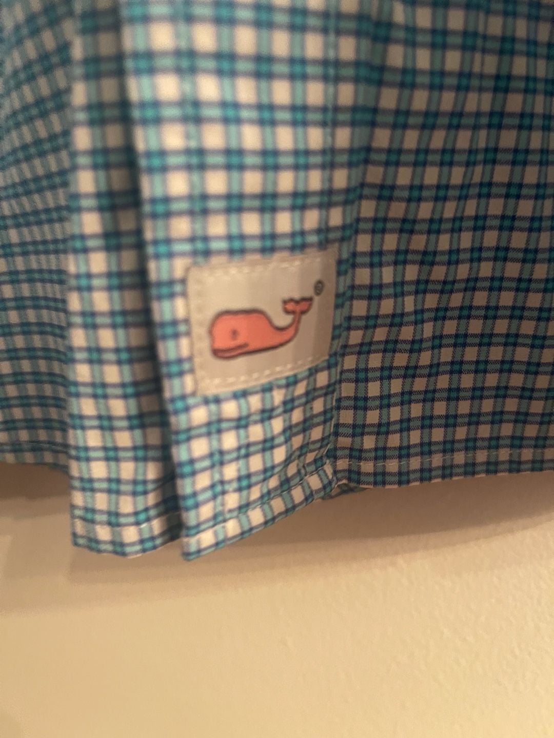 Vineyard Vines Classic Fit Murray Shirt Size XXL Blue Gingham Plaid 3