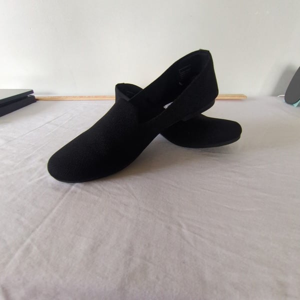 Steve Madden Knit Flats Size 9 Black Slip On Shoes