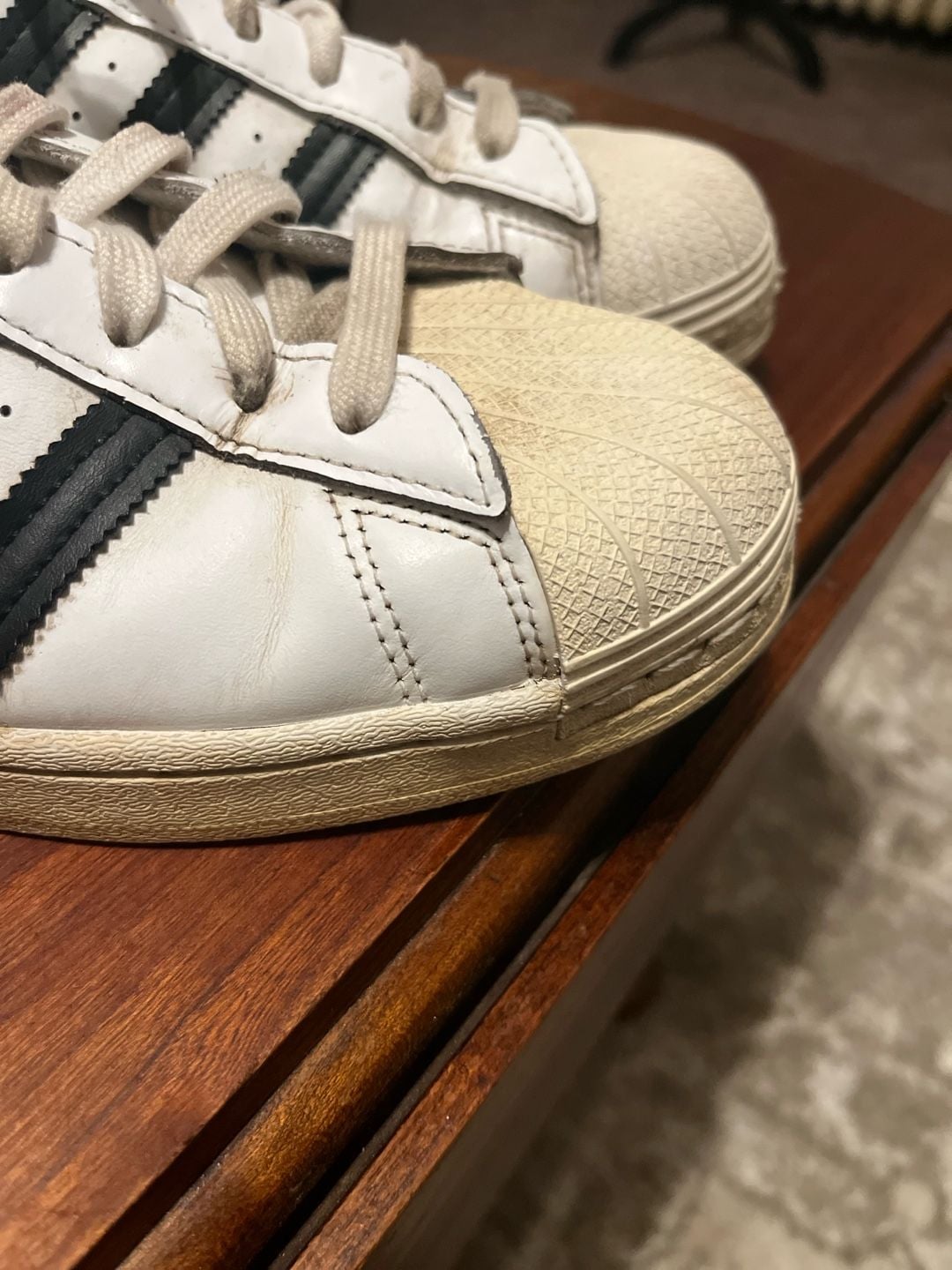 Adidas Superstar White Black Sneakers Size 12 7