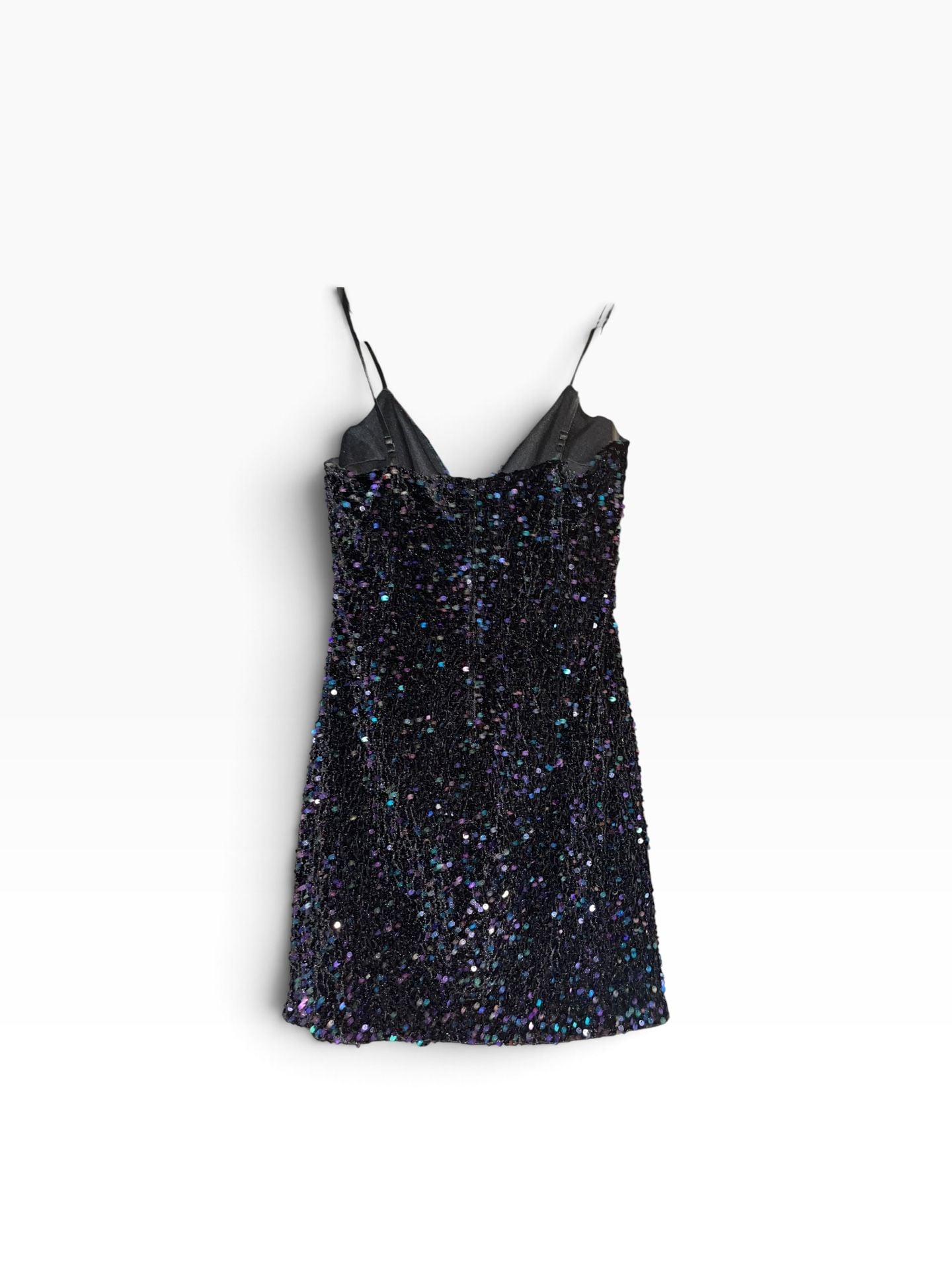 Black Sequin Mini DressHomecoming Formal Cocktail Party Y2K L 4