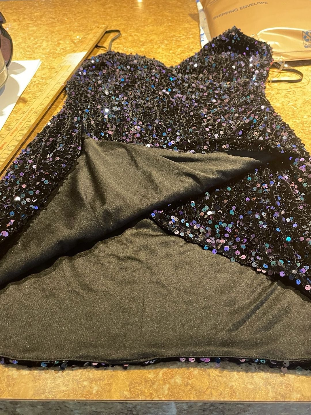 Black Sequin Mini DressHomecoming Formal Cocktail Party Y2K L 13