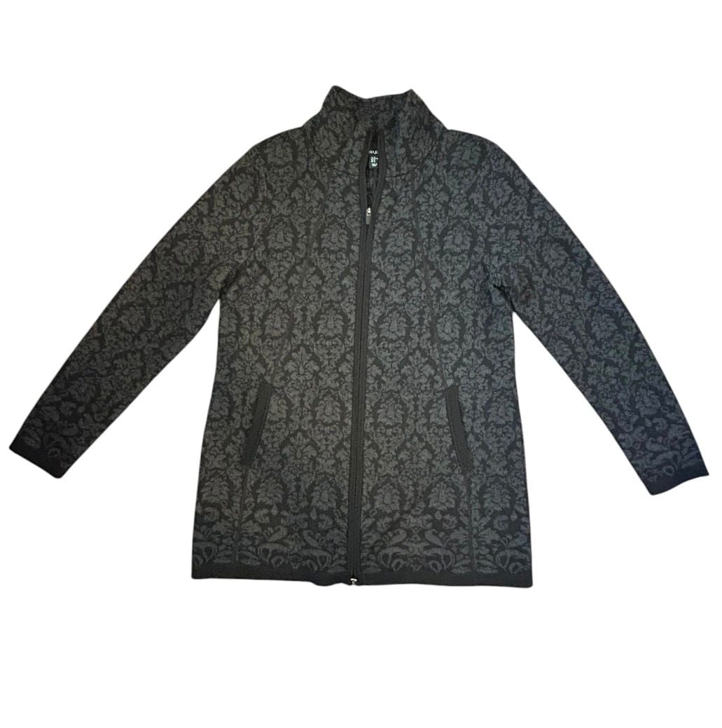Cynthia Rowley Jacquard Zip Up Sweater Jacket Size XL 2