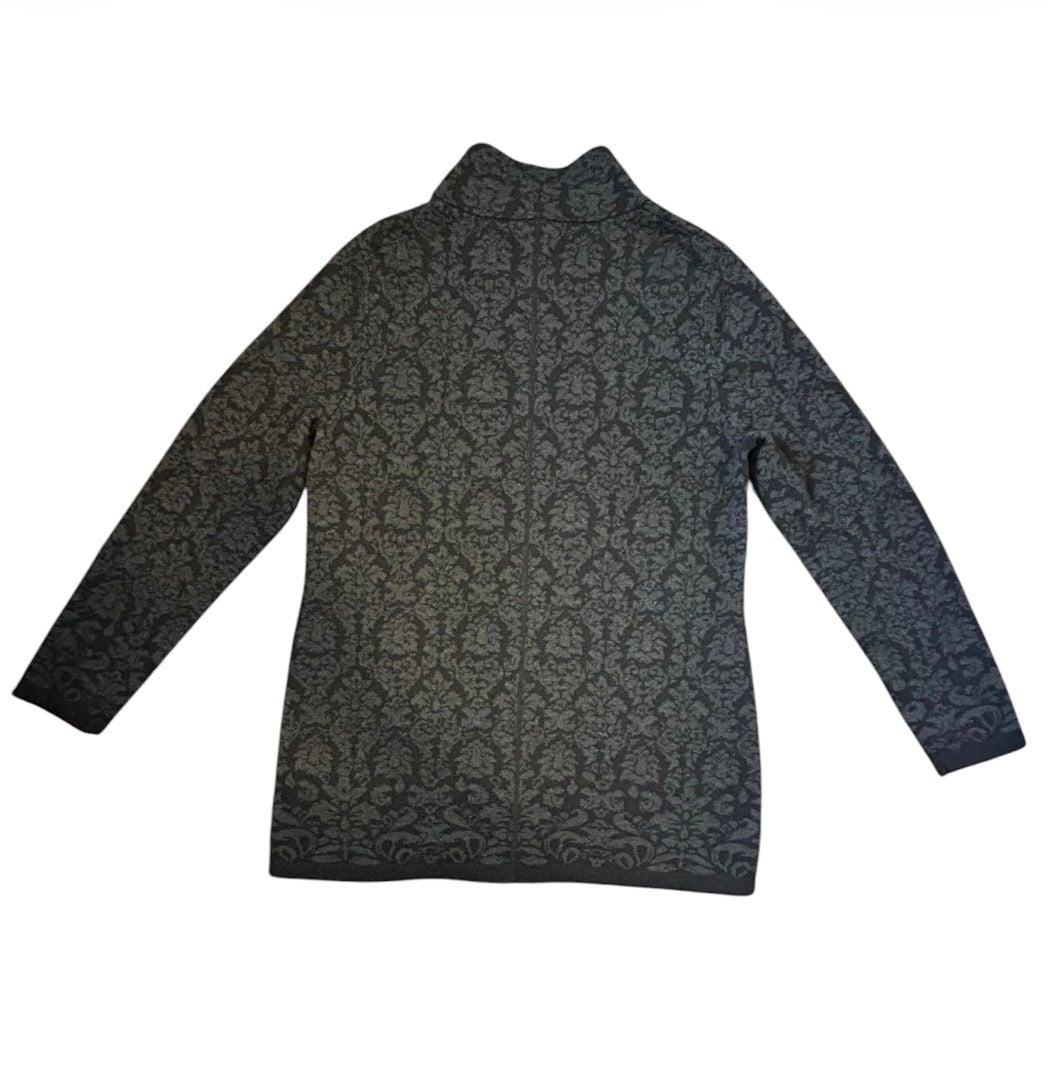 Cynthia Rowley Jacquard Zip Up Sweater Jacket Size XL 3