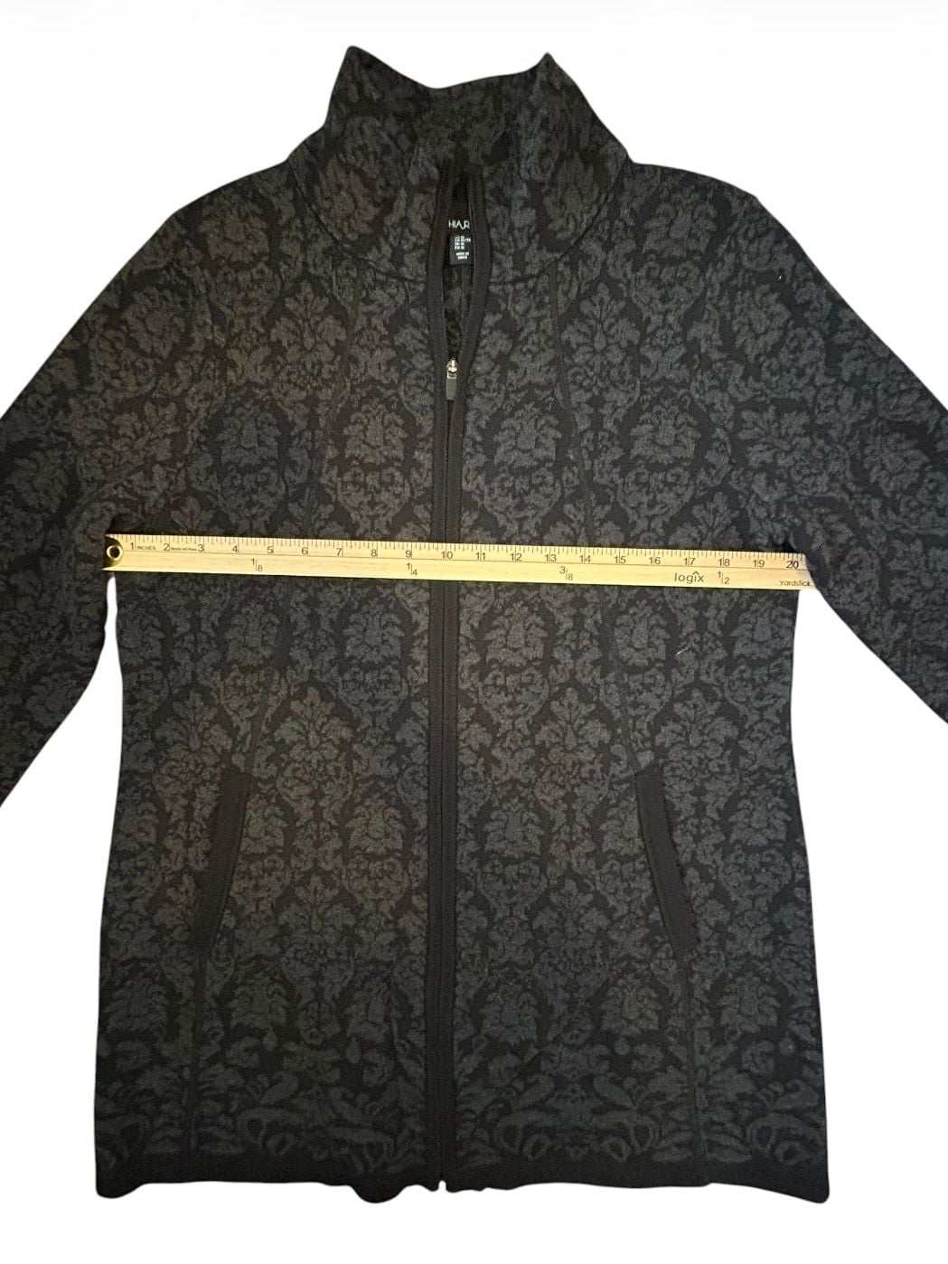 Cynthia Rowley Jacquard Zip Up Sweater Jacket Size XL 5