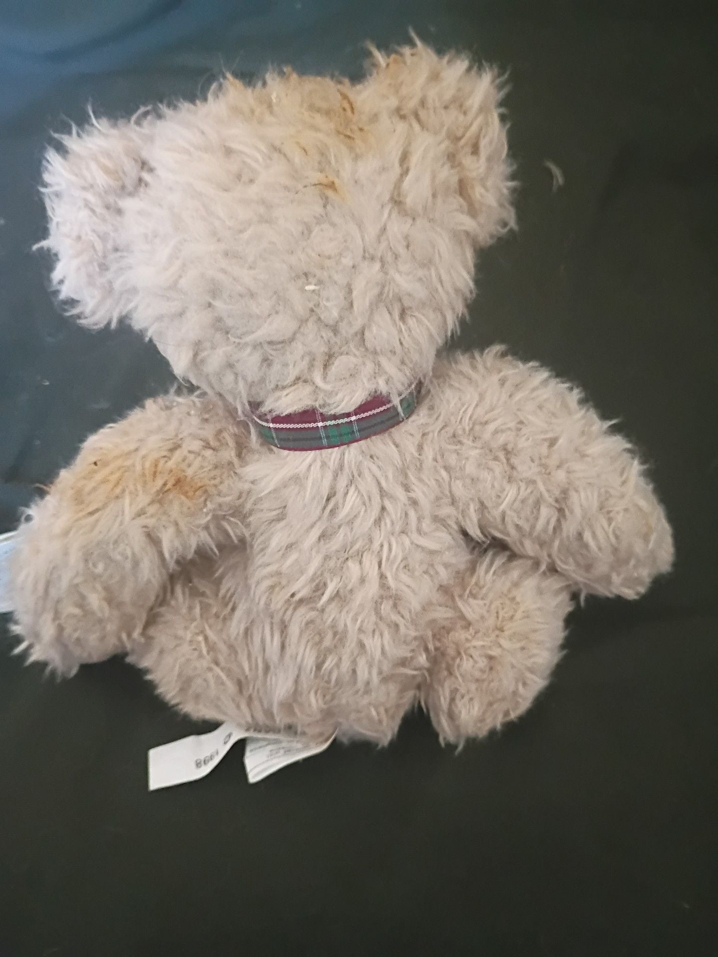 Ganz Berkeley Plush Teddy Bear Stuffed Animal Plaid Bow Vintage 2