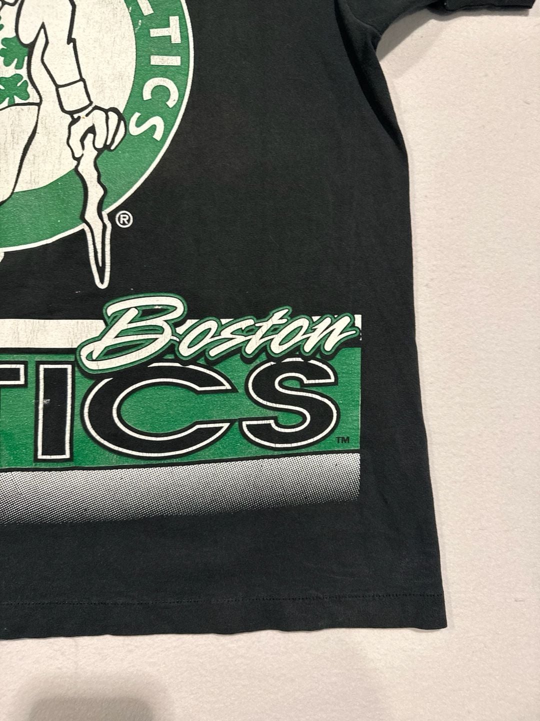  Salem Sportswear Boston Celtics T-Shirt Size XL Black Vintage NBA 7