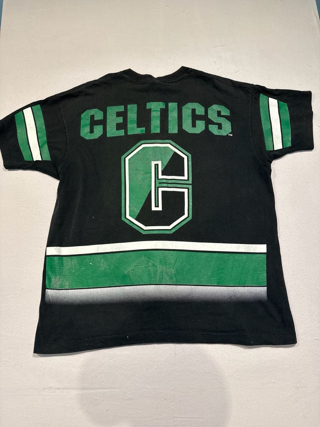  Salem Sportswear Boston Celtics T-Shirt Size XL Black Vintage NBA 13