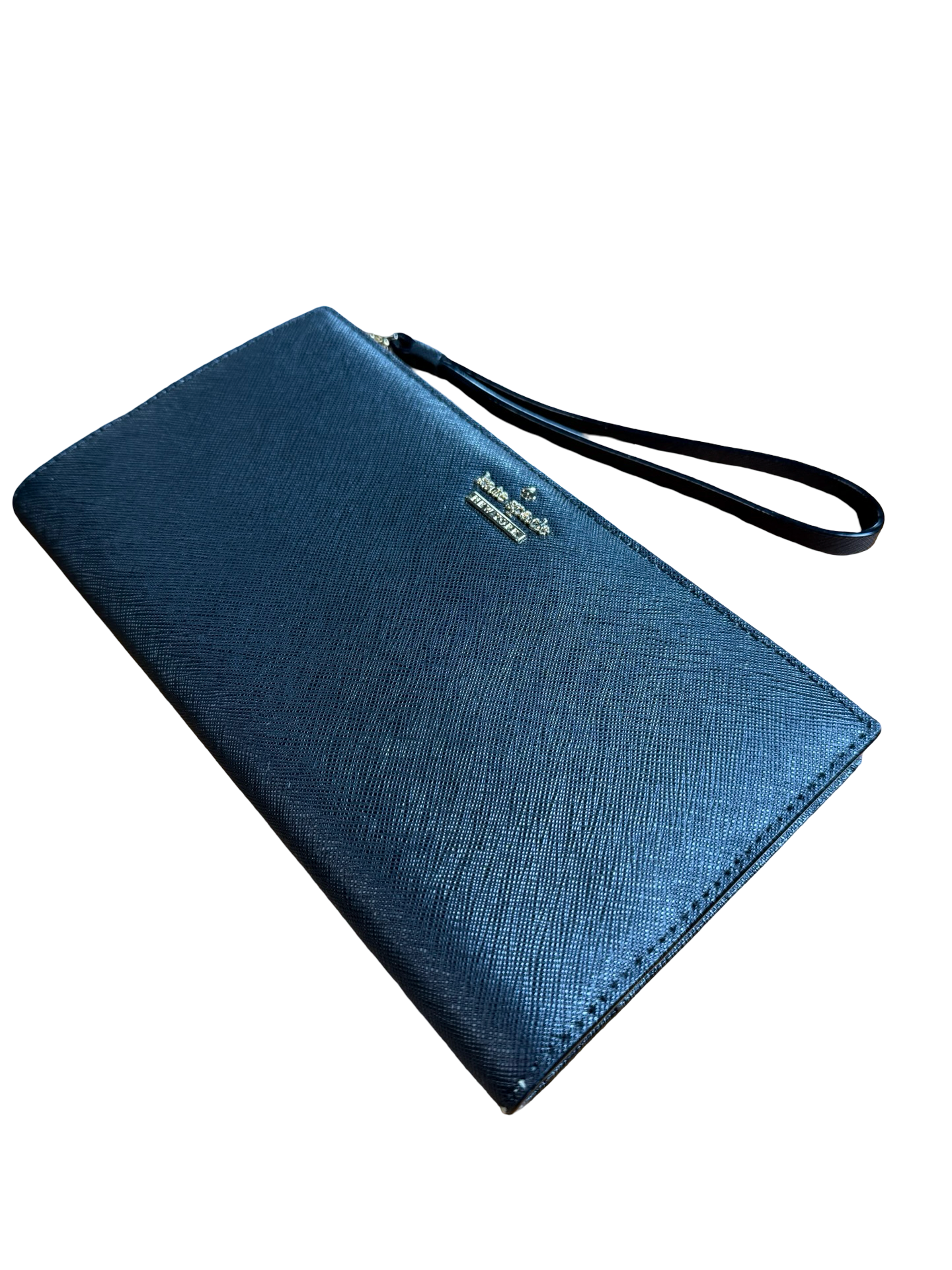 Kate Spade New York Saffiano Leather Wristlet Wallet Black detailed image 2
